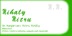 mihaly mitru business card