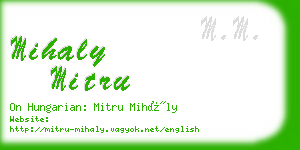 mihaly mitru business card